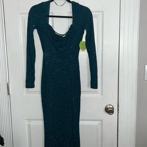 Windsor glitter long sleeve dress